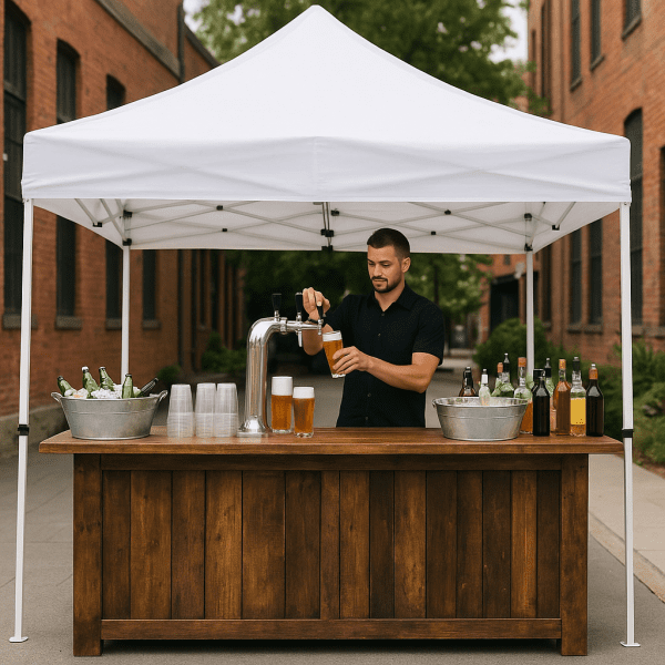 Pop-up bary pod namiotem - photo