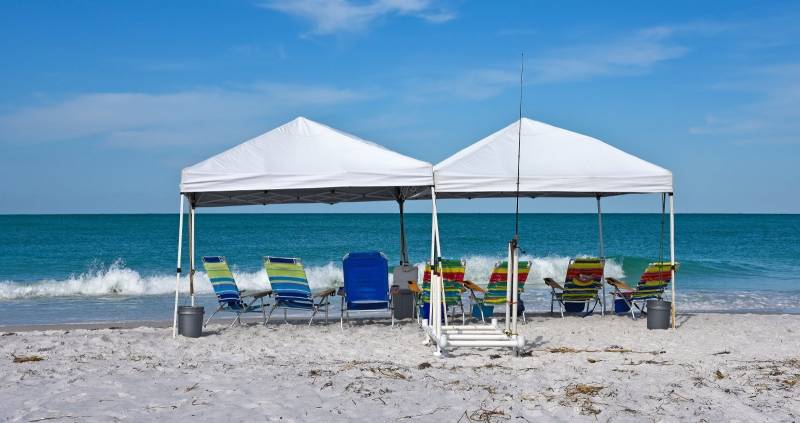 Namiot plażowy o konstrukcji stalowej lub aluminiowej - photo
